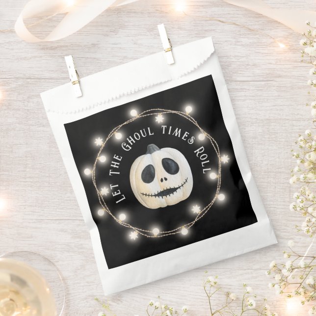 Halloween Party Gothic Pumpkin Face Favour Bag (Clipped)