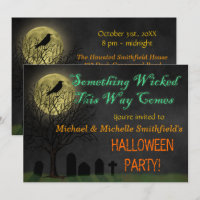 Halloween Party | Graveyard Crow and Moon
