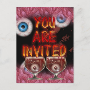 Halloween Party Gruesome body part invitation Postcard