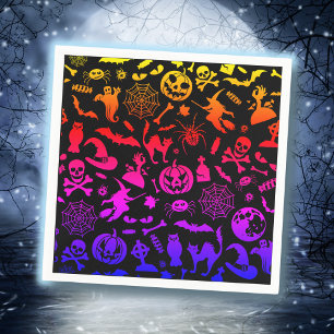 Halloween Party Happy Halloween neon spooky scary Napkin