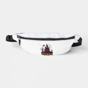 Halloween Party Haunted Castle Pumpkins Bats Fanny Pack
