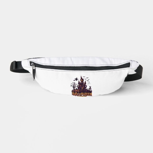 Halloween Party Haunted Castle Pumpkins Bats Fanny Pack (Front)