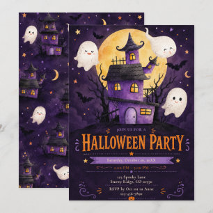 Halloween Party Haunted House Invitation