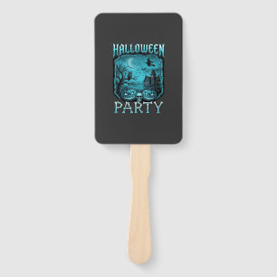 Halloween Party Haunted House Pumpkins Skull Witch Hand Fan