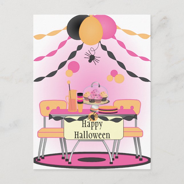 Halloween Party Holiday Postcard (Front)