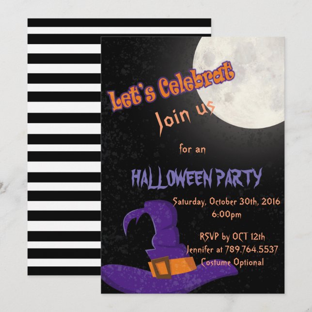 Halloween party invitation (Front/Back)
