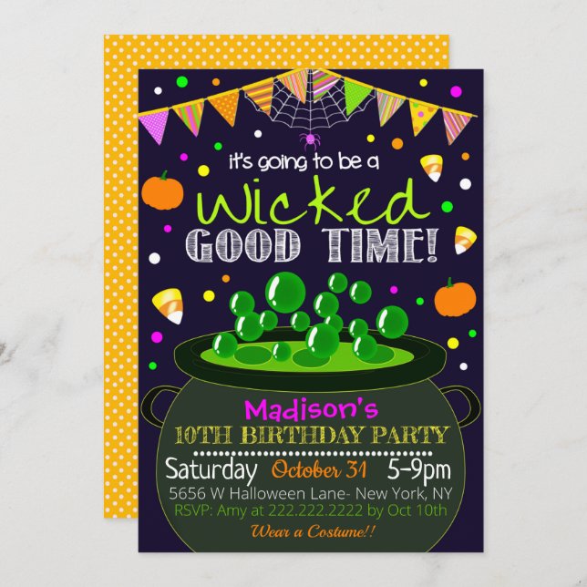 Halloween Party Invitation (Front/Back)