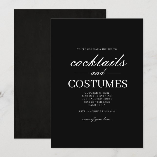 HALLOWEEN PARTY INVITATION (Devant / Derrière)