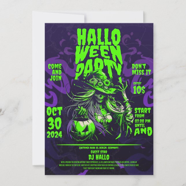Halloween Party Invitation (Front)