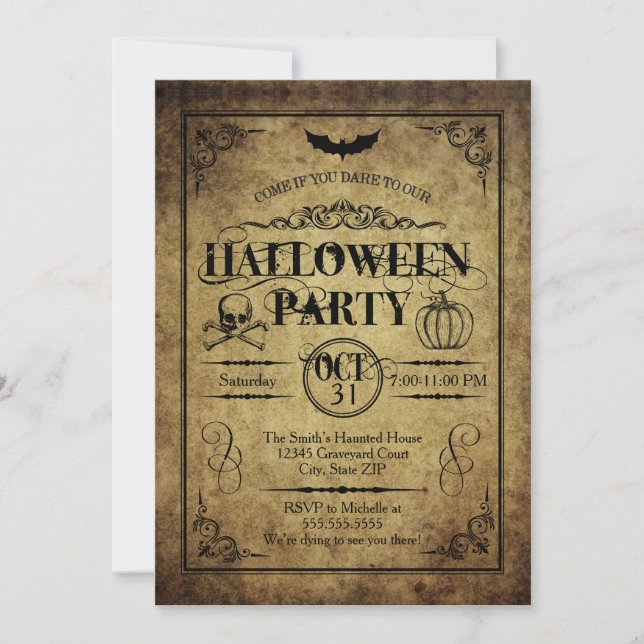Halloween Party Invitation (Front)