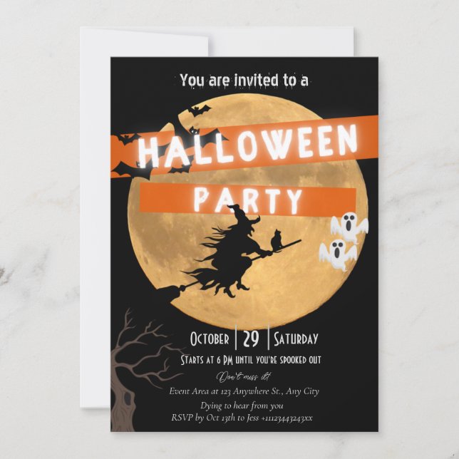Halloween party invitation (Front)
