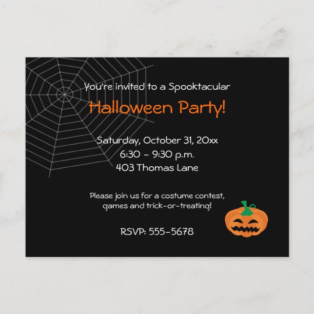 Halloween Party Invitation (Front)
