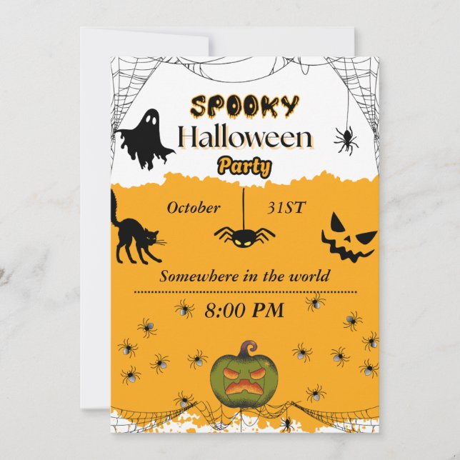 Halloween party invitation (Devant)