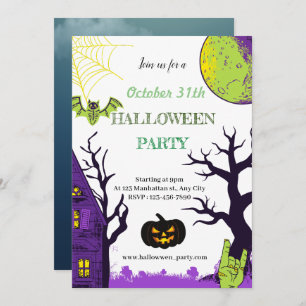 Halloween Party Invitation Card