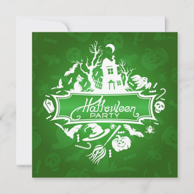 Halloween Party Invitation Card (Front)