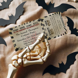 Halloween Party Invitation Circus Ticket