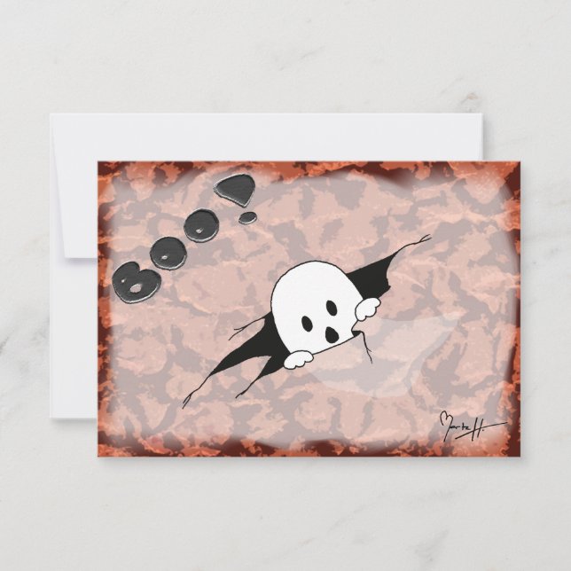 Halloween Party Invitation - Cute Ghost (Front)