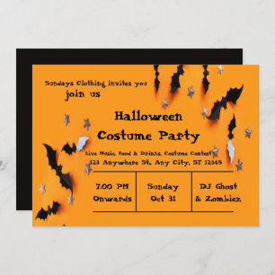  Halloween Party Invitation design moderne mignon