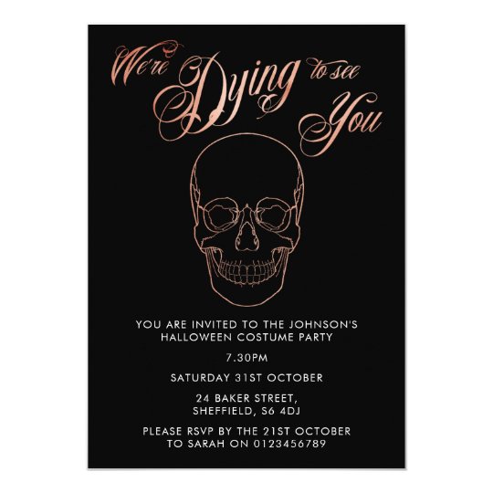 Halloween party invitation - elegant adult invite