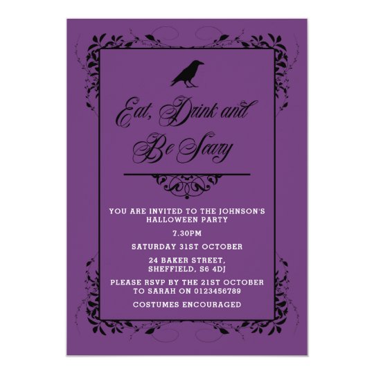 Halloween party invitation - elegant adult invite