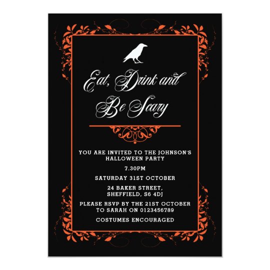 Halloween party invitation - elegant adult invite