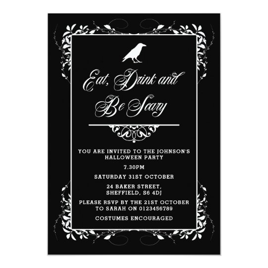 Halloween party invitation - elegant adult invite