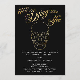 Halloween party invitation - elegant adult invite