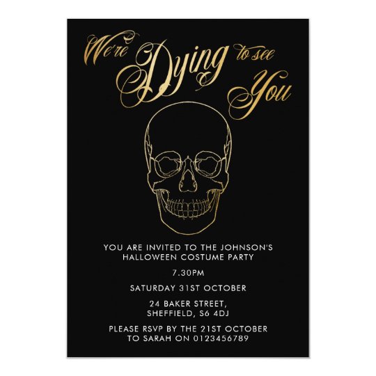 Halloween party invitation - elegant adult invite