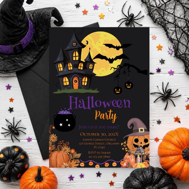 Halloween party invitation featuring skulls  (Creator Uploaded)