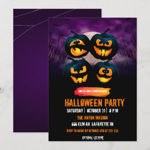 Halloween party invitation fully customizable