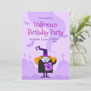 Halloween Party Invitation, Halloween Birthday  Invitation