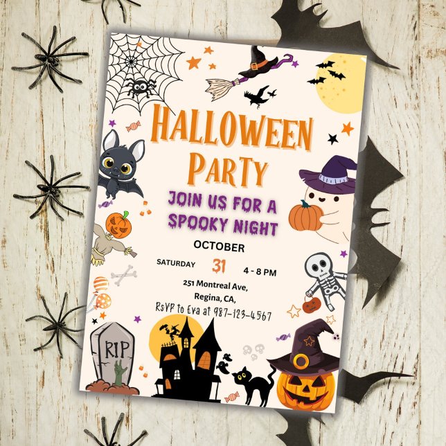 Halloween Party Invitation Kids Spooky Night Party (Creator Uploaded)