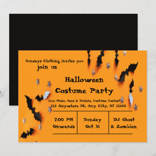  Halloween Party Invitation modern cute design