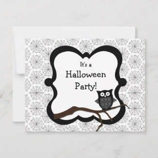 Halloween Party Invitation - Owl