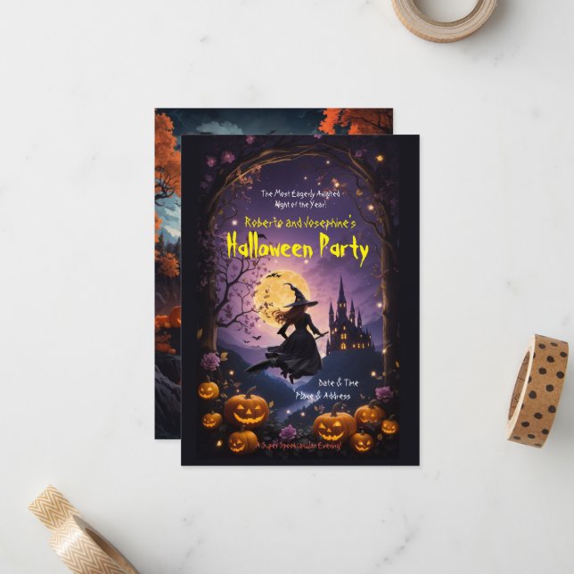 Halloween Party Invitation v2 (Front/Back In Situ)