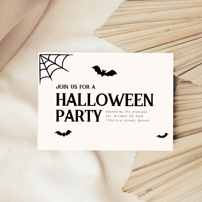 Halloween Party Invitation with Bats (Creator Uploaded)