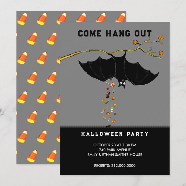 Halloween Party Invitations (Front/Back)