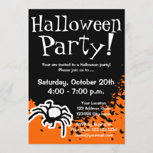 Halloween party invitations Custom invites