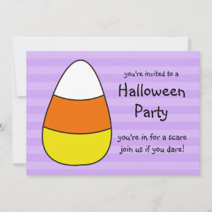 Halloween Party Invitations Giant Candy Corn