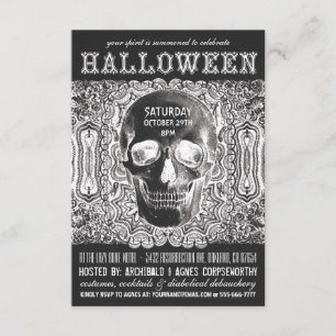 Halloween Party Invitations - Steampunk Black