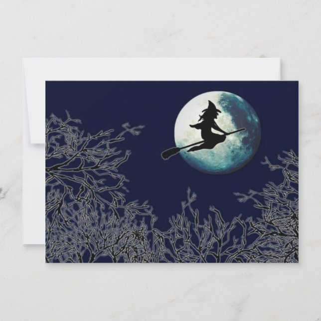 Halloween Party Invitations Witch (Front)