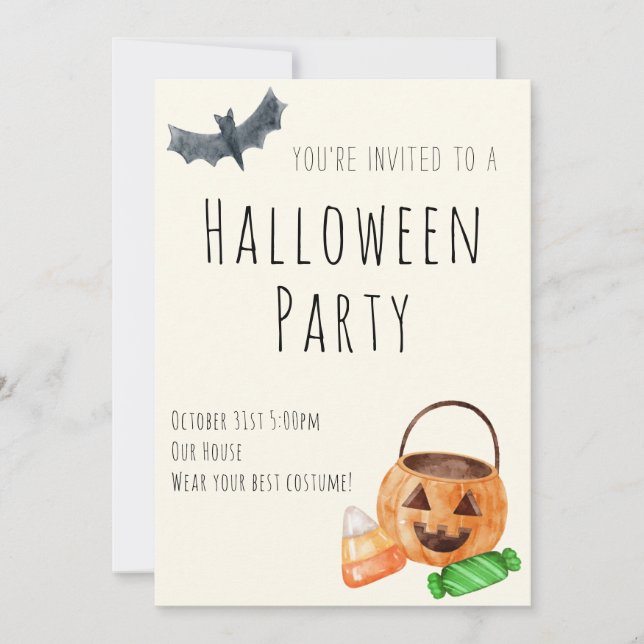 Halloween Party Invite  (Front)