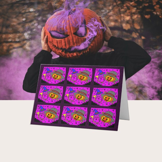 Halloween Party, Jack o' Lantern and Bugle Pattern Card (Halloween Party, Jack o' Lantern and Bugle Pattern Card)