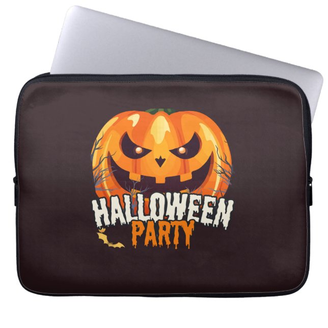 Halloween Party – Jack-o’-Lantern Design Laptop Sleeve (Front)