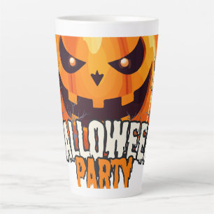 Halloween Party – Jack-o’-Lantern Design Latte Mug