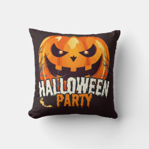Halloween Party – Jack-o’-Lantern Design Throw Pillow
