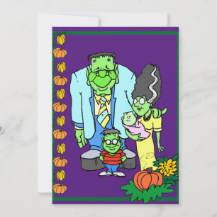 Halloween Party Monster Family Costume Party Invitation