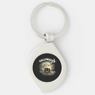 Halloween Party Moon Pumpkin Ghost Vintage Hallowe Keychain