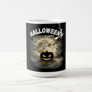 Halloween Party Moon Pumpkin Ghost Vintage Hallowe Magic Mug