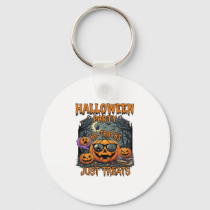 Halloween Party No Tracks Just Treats Sunglasses P Keychain